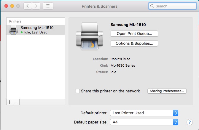 samsung ml-1610 driver for mac download